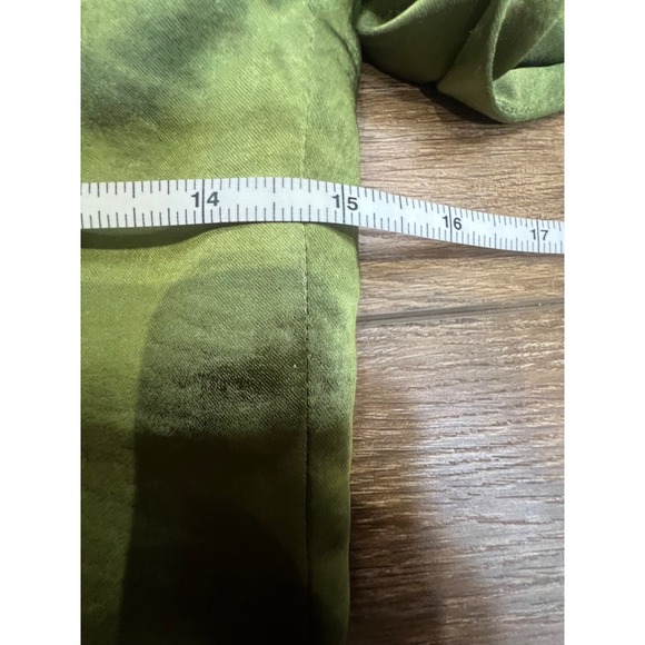 Free People x Fame & Partners Ruffle One Shoulder Cara Mini Dress Green Sz 4 - Picture 8 of 16